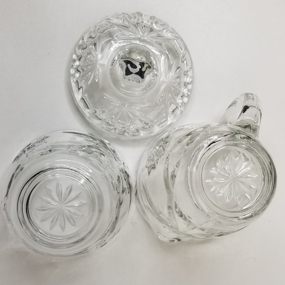 Anchor Hocking 3Pc‎ Set 1/4lb Butter Keeper, Sugar Bowl, Lid And Creamer - Picture 5 of 11